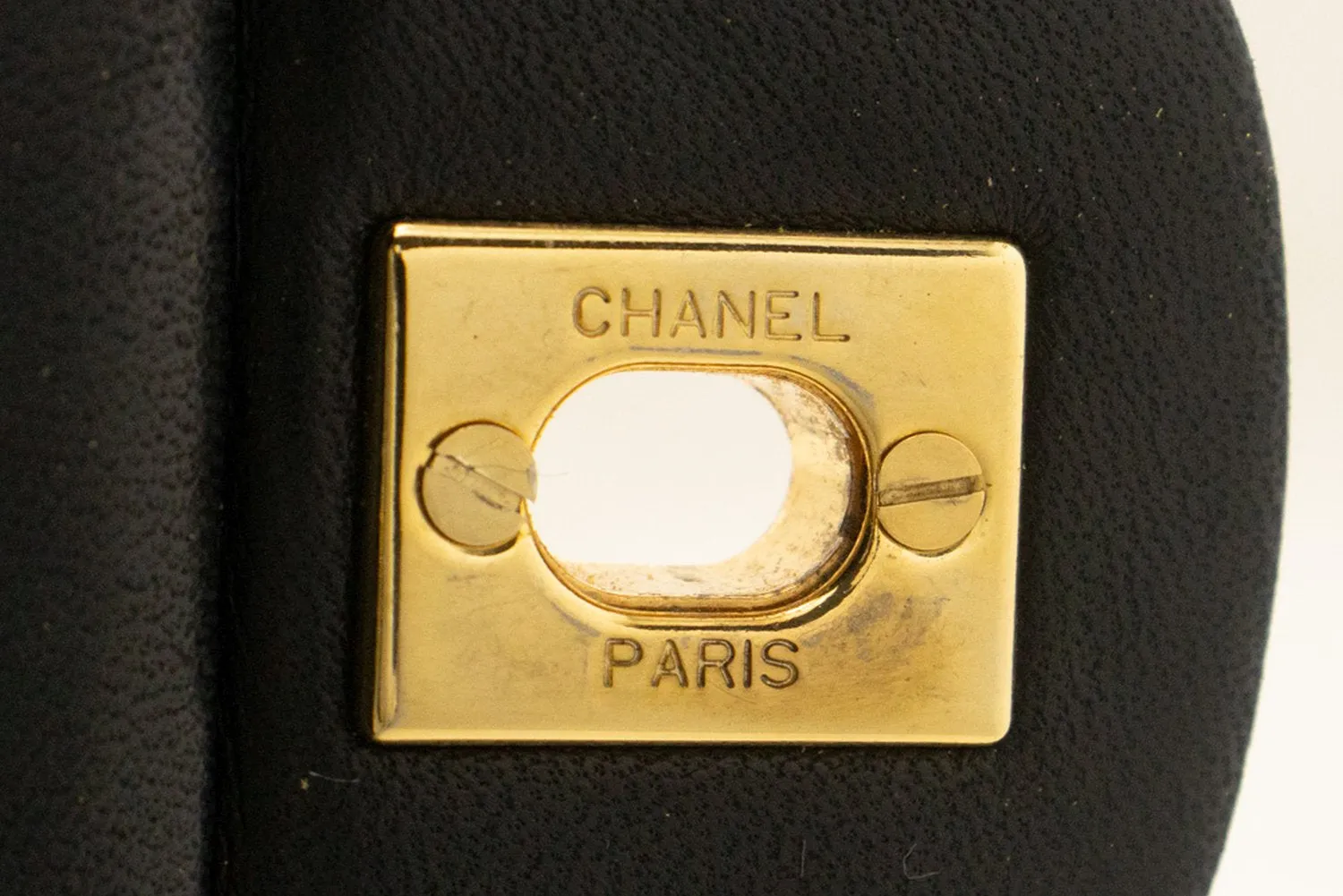 CHANEL Classic Double Flap 10" Chain Shoulder Bag Black Lambskin m68