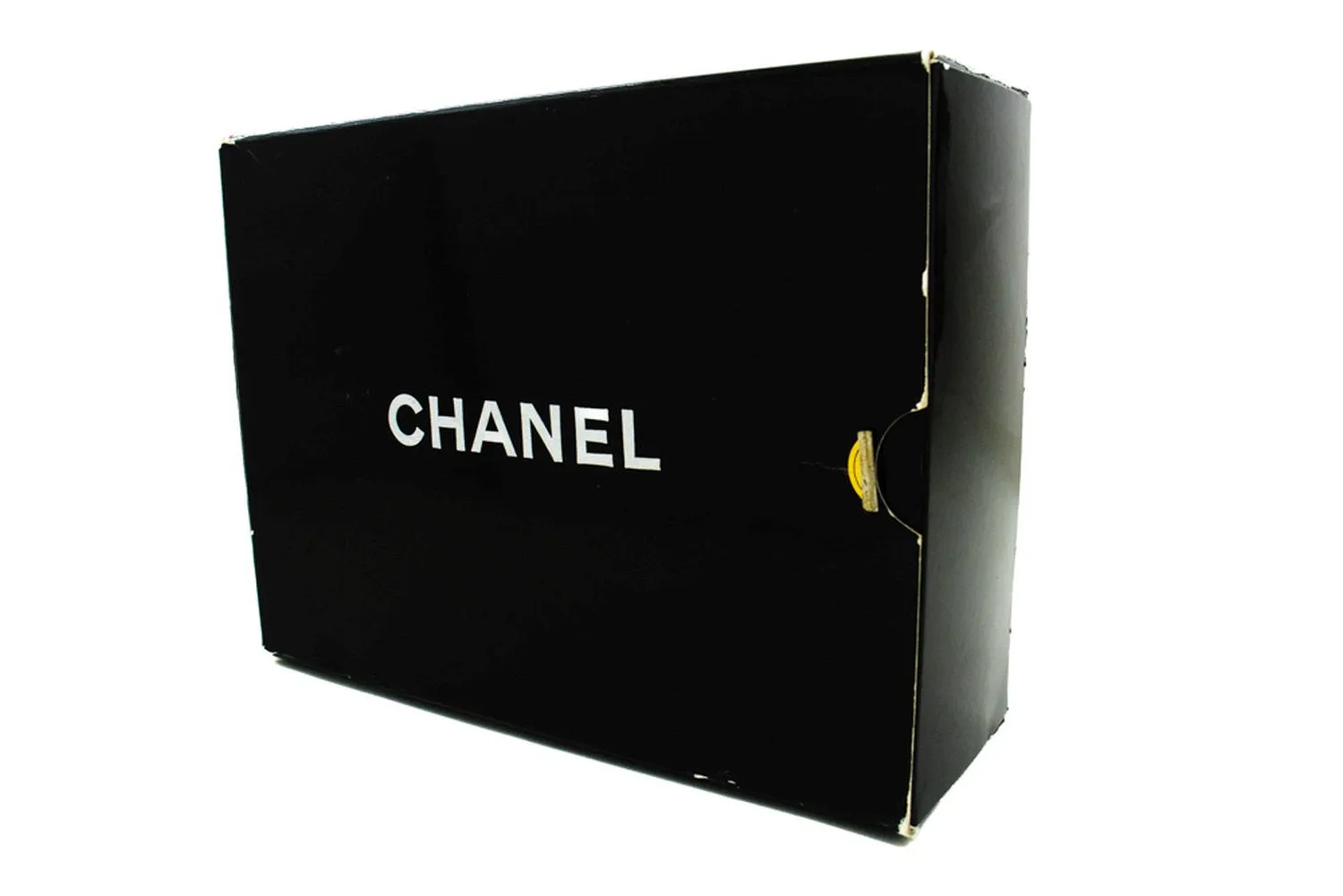 CHANEL Classic Double Flap 10" Chain Shoulder Bag Black Lambskin m68