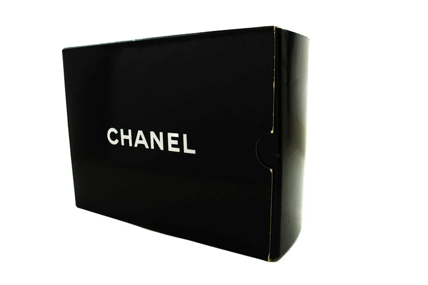 CHANEL Classic Double Flap 10" Chain Shoulder Bag Black Lambskin m84