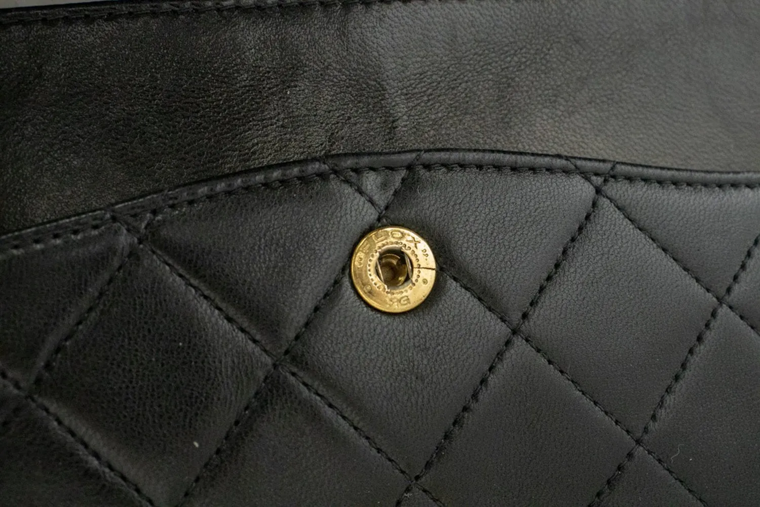 CHANEL Classic Double Flap 10" Chain Shoulder Bag Black Lambskin m84