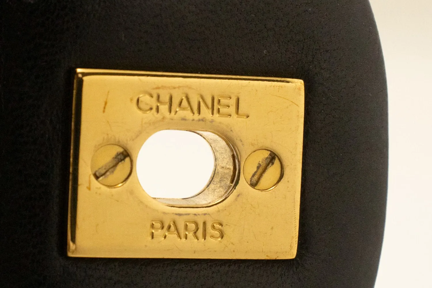 CHANEL Classic Double Flap 10" Chain Shoulder Bag Black Lambskin n34