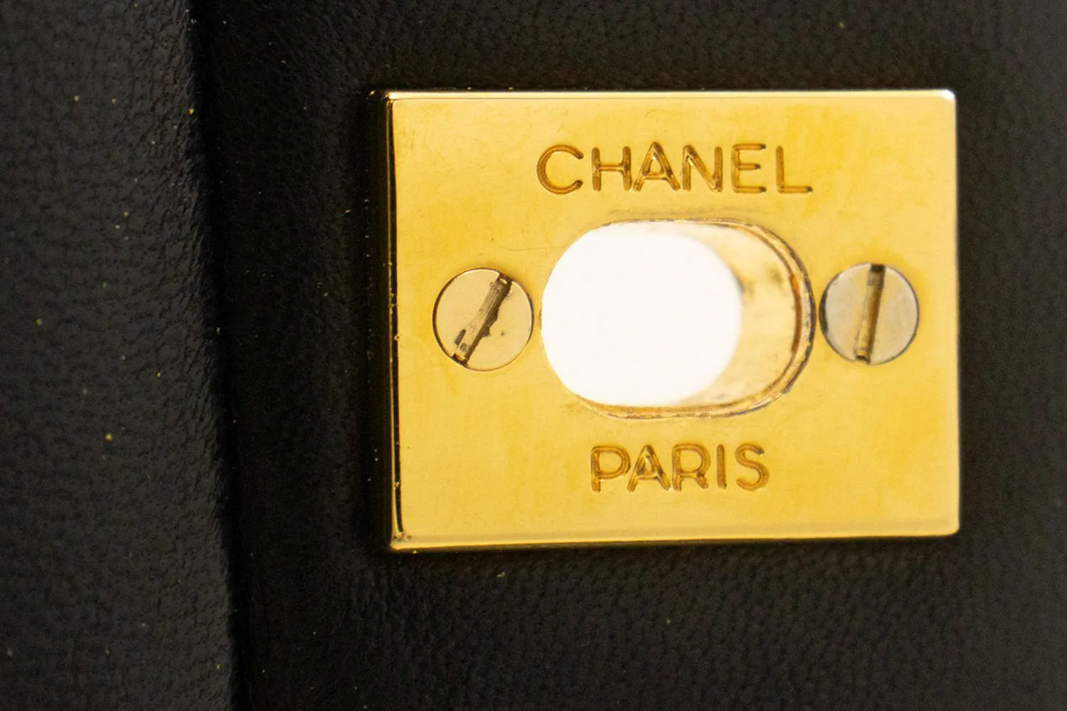 CHANEL Classic Double Flap 9" Chain Shoulder Bag Black Lambskin p43