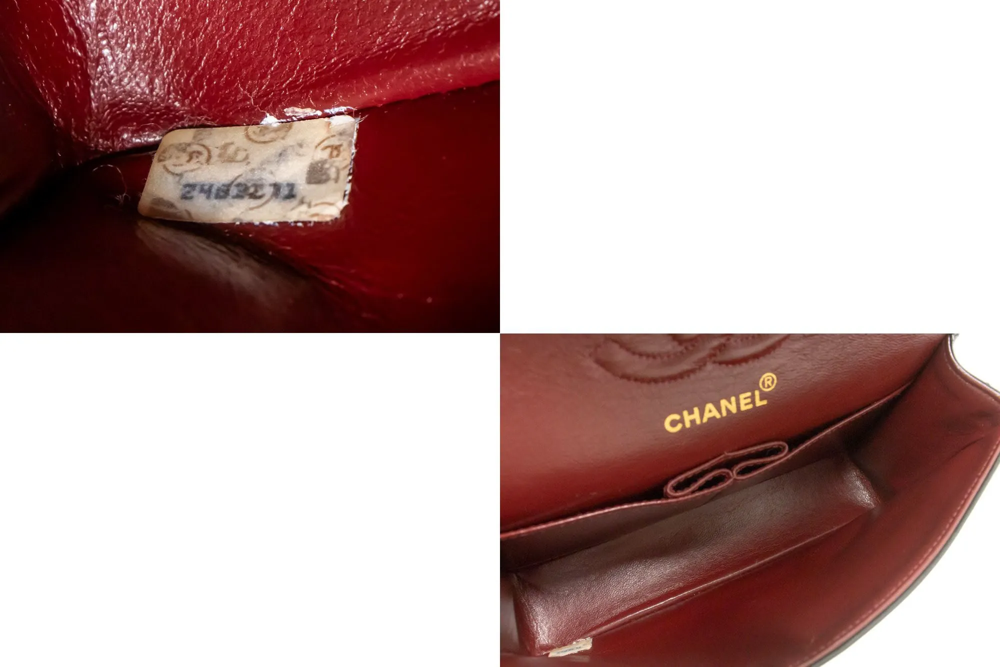 CHANEL Classic Double Flap 9" Chain Shoulder Bag Black Lambskin p51