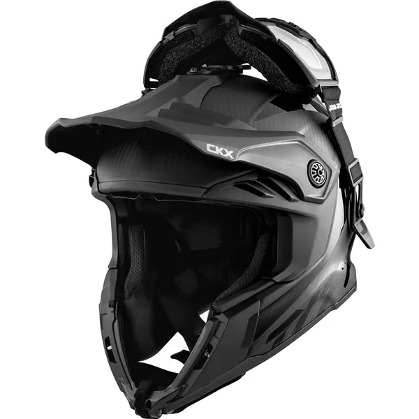 CKX Titan Airflow Carbon Winter Helmet with 210° Goggles - Matte Carbo