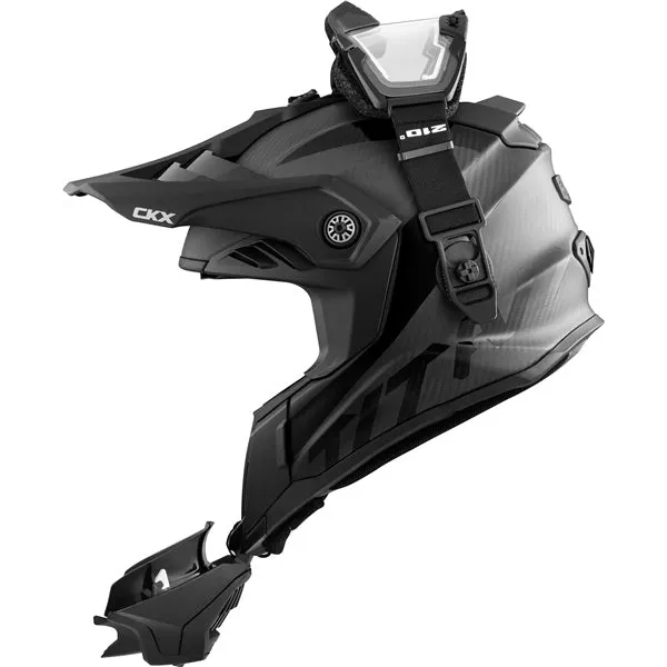 CKX Titan Airflow Carbon Winter Helmet with 210° Goggles - Matte Carbo