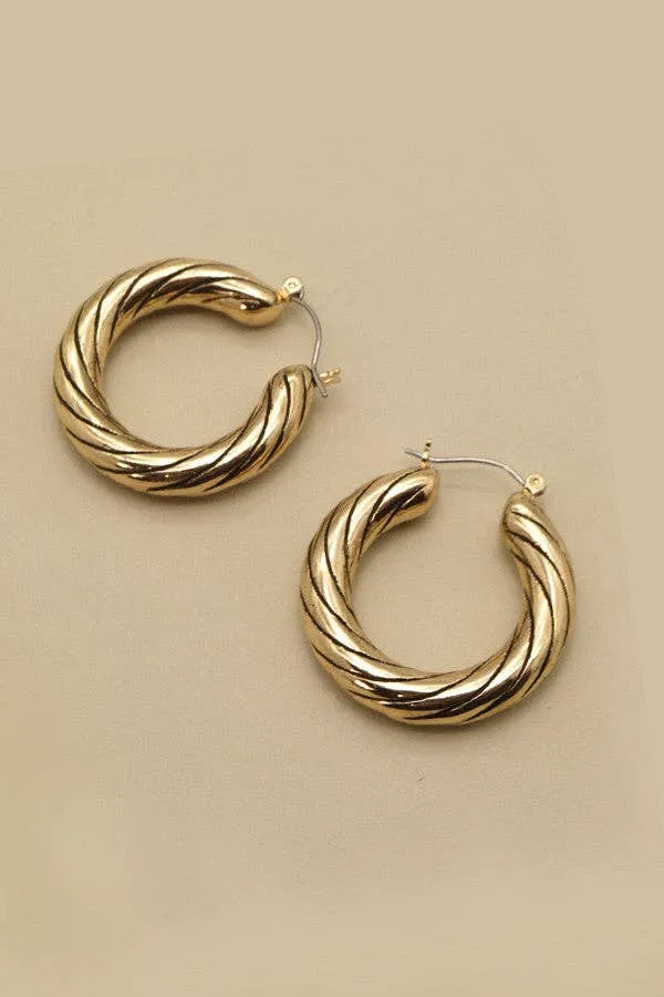 Classic Antique Hoop Earrings
