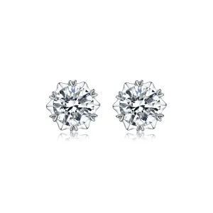 Classic Round Cut Moissanite Diamond Stud Earrings