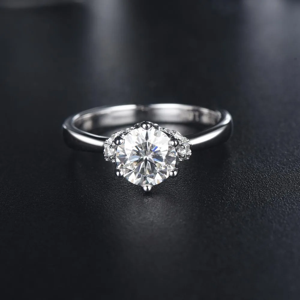 Classic Six Claw with Ruby, 1.00ct Round Cut