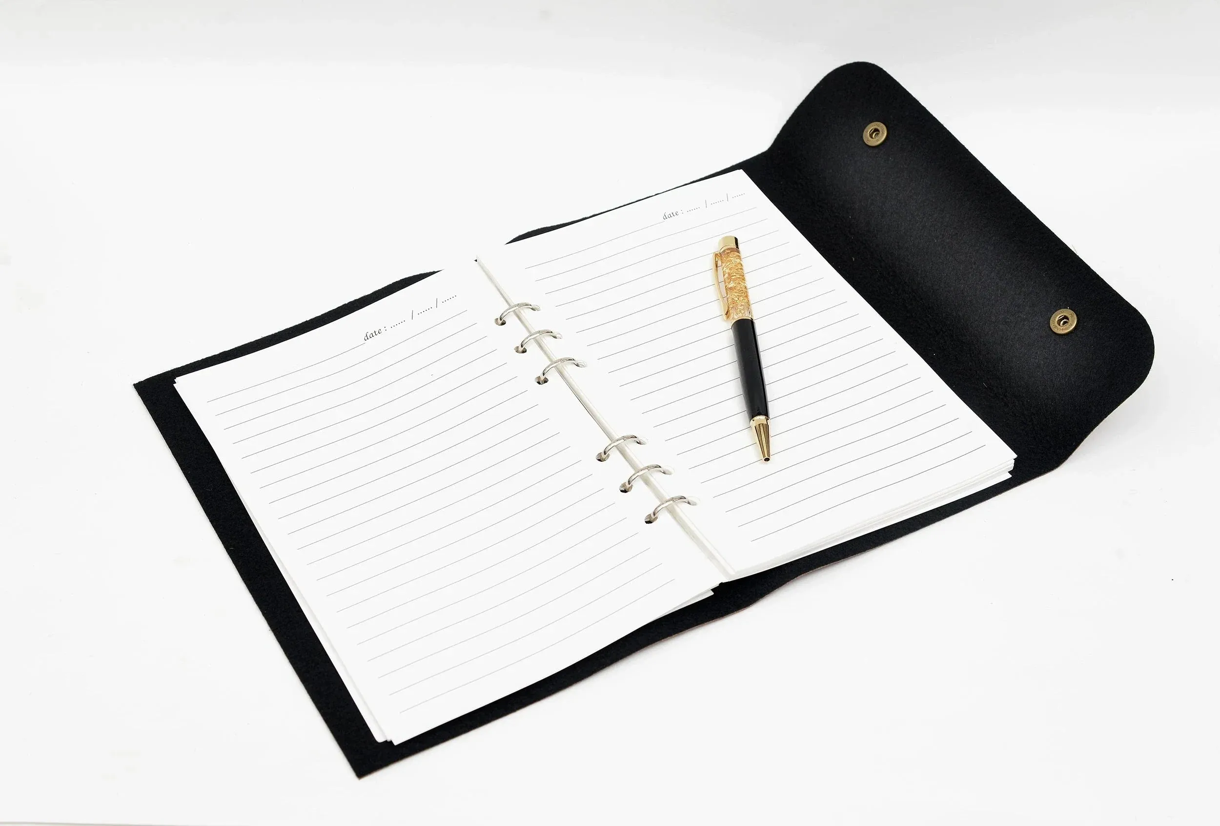 Classy Leather Customized Button Diary (Maroon)