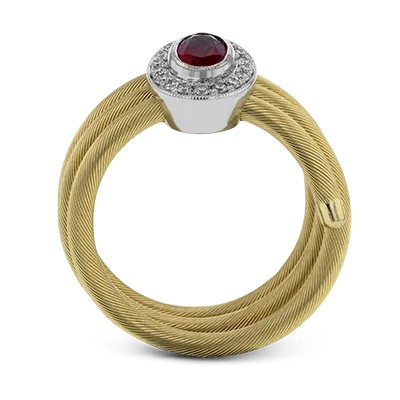 Color Ring in 18k Gold with Diamonds