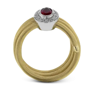 Color Ring in 18k Gold with Diamonds
