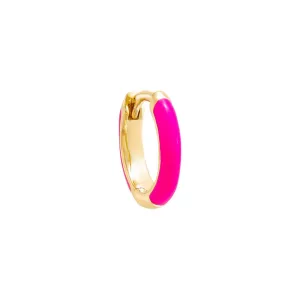 Colored Enamel Huggie Earring