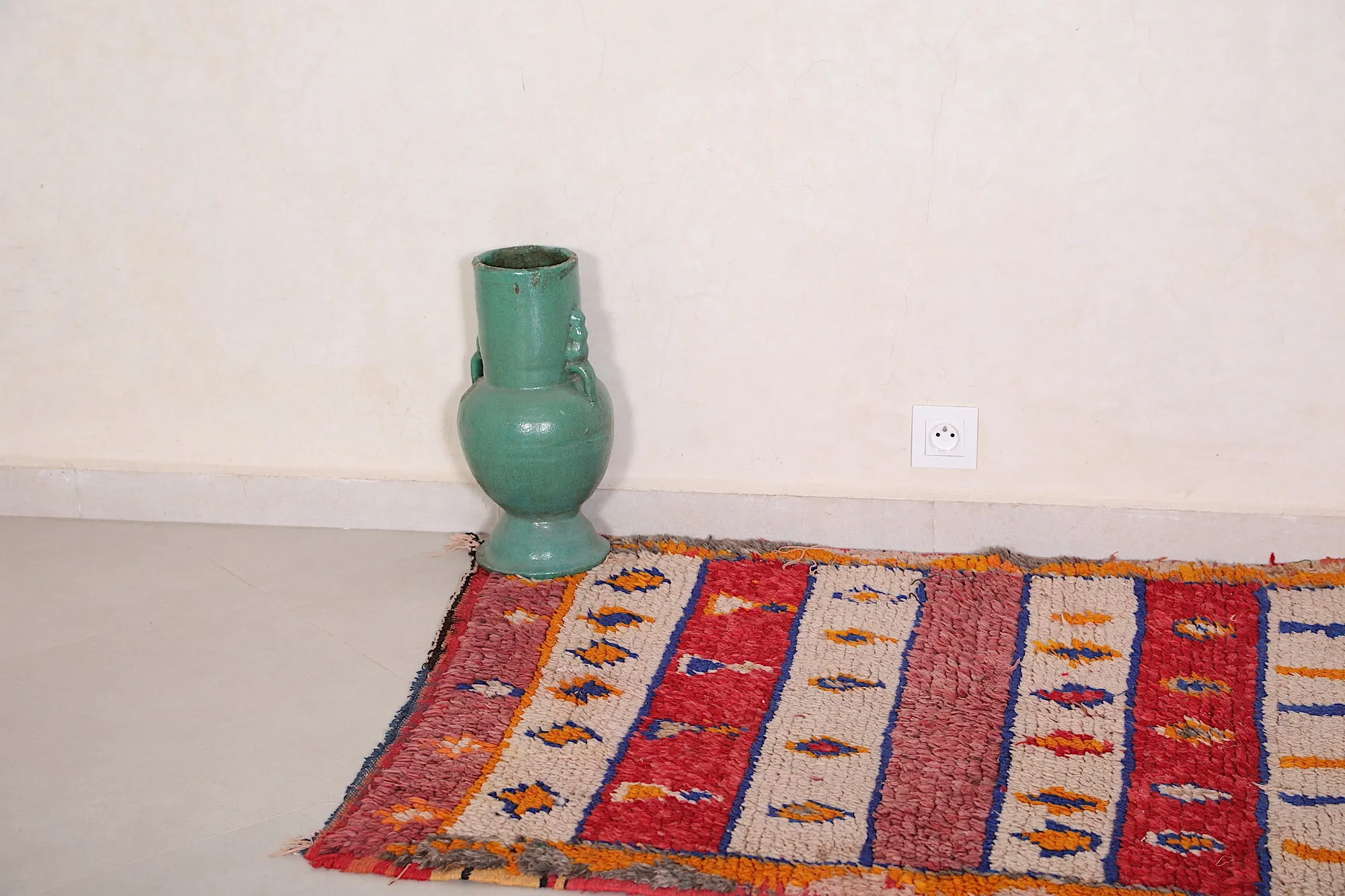 Colorful Berber Rug – 3.3 X 5.8 Feet | Handcrafted Moroccan Accent