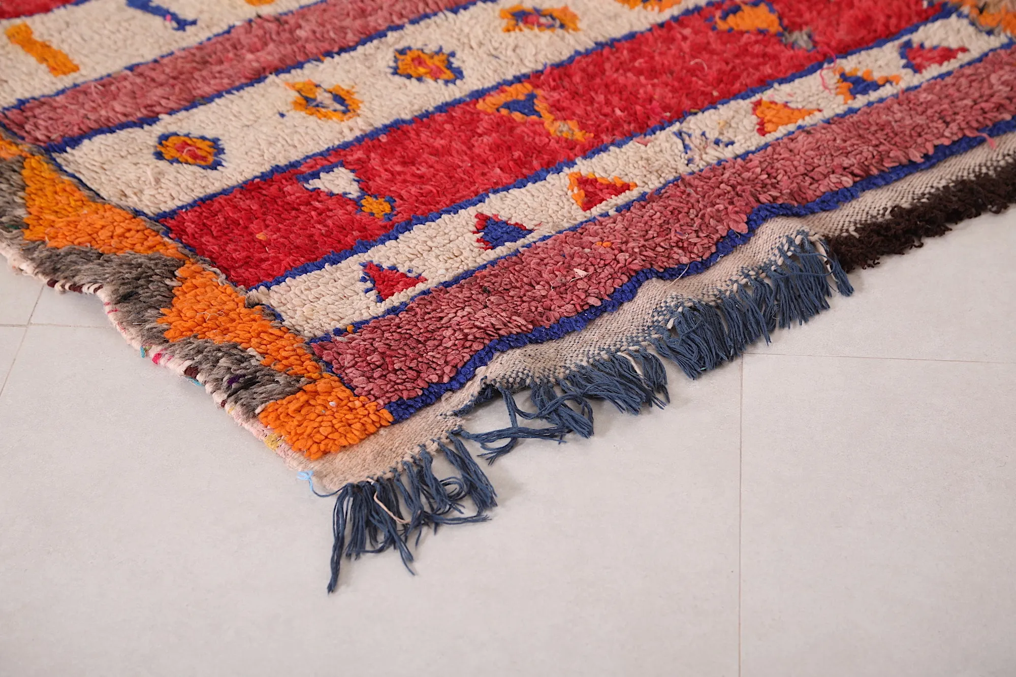 Colorful Berber Rug – 3.3 X 5.8 Feet | Handcrafted Moroccan Accent