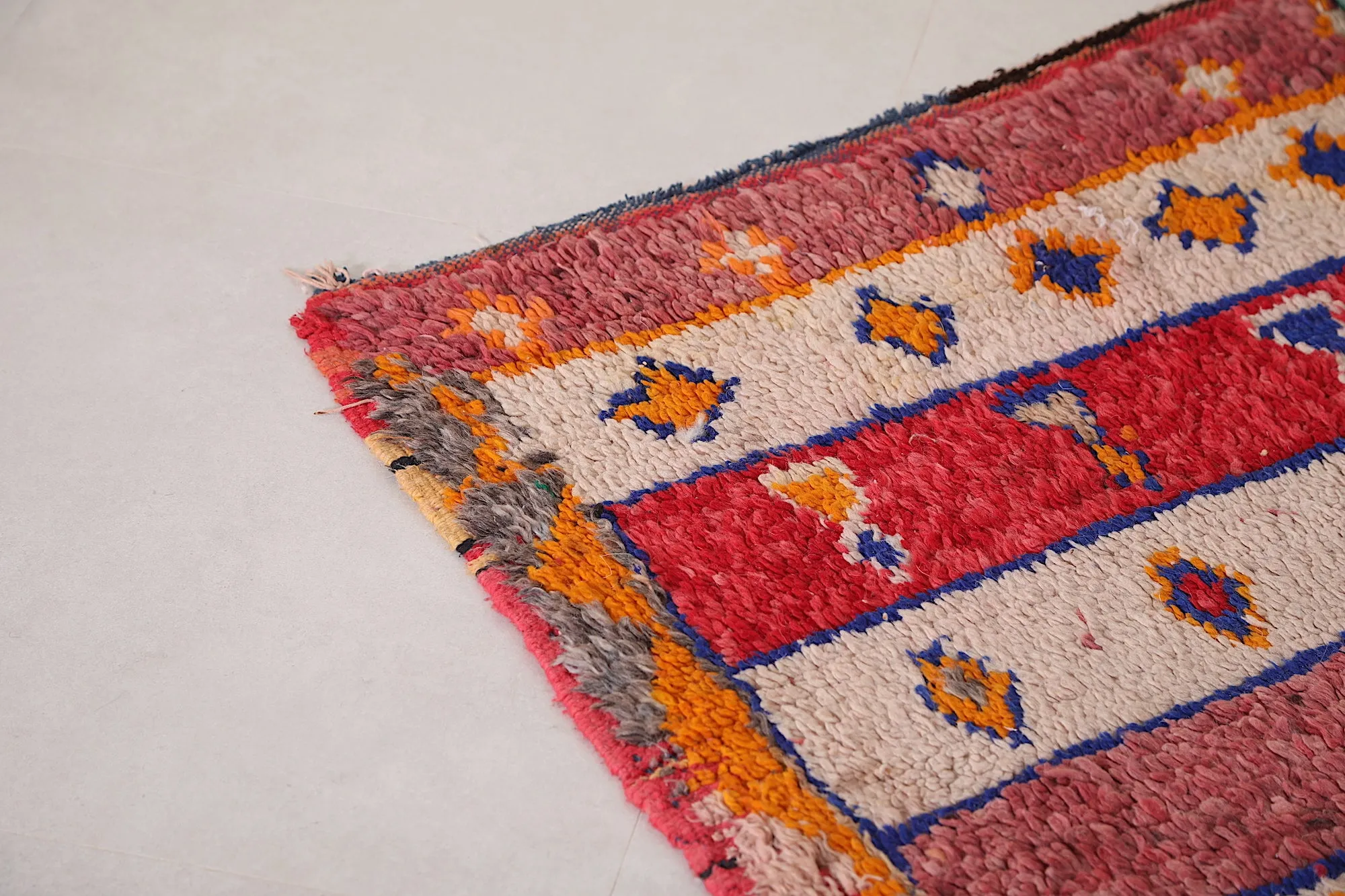 Colorful Berber Rug – 3.3 X 5.8 Feet | Handcrafted Moroccan Accent