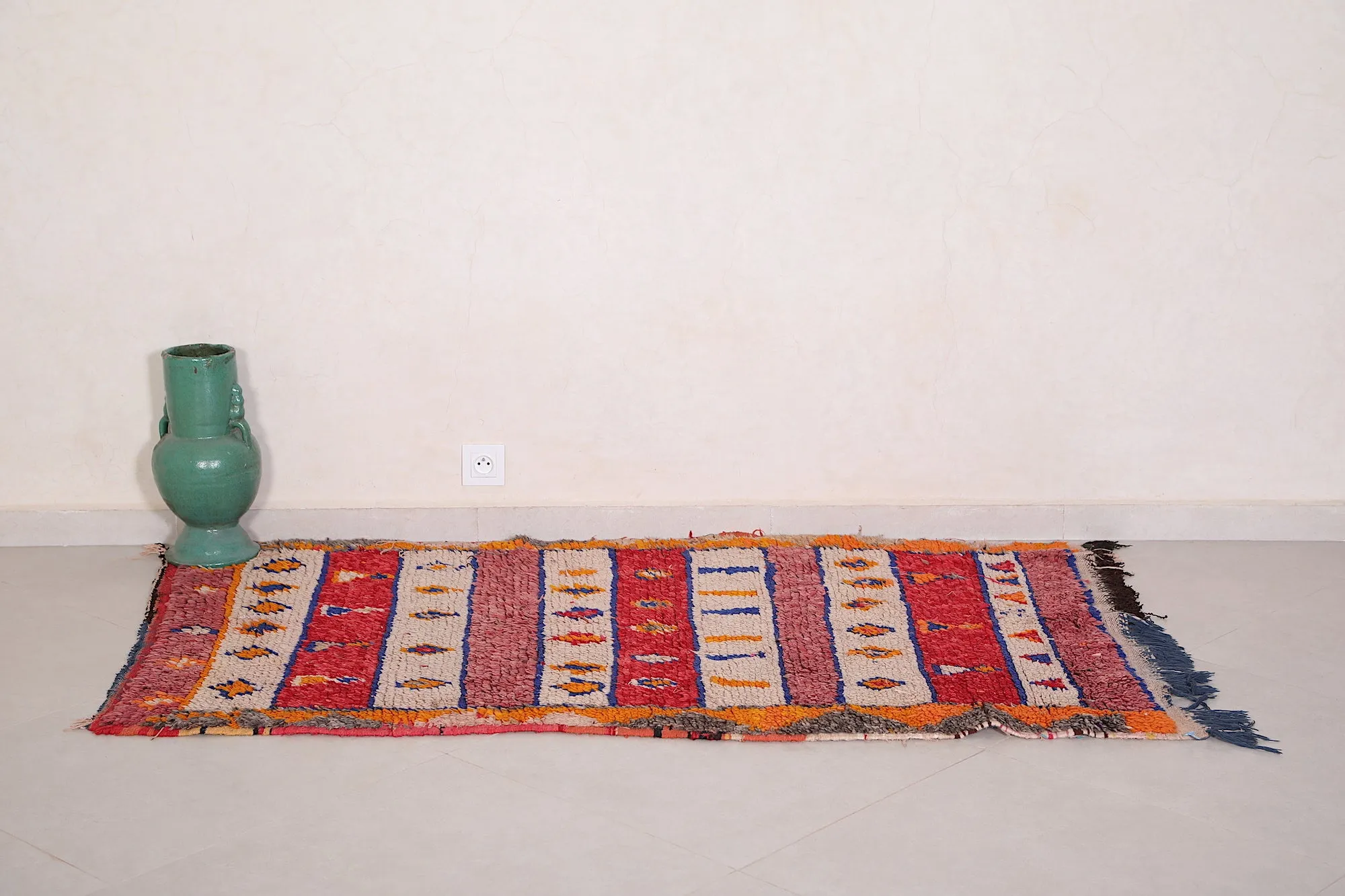Colorful Berber Rug – 3.3 X 5.8 Feet | Handcrafted Moroccan Accent