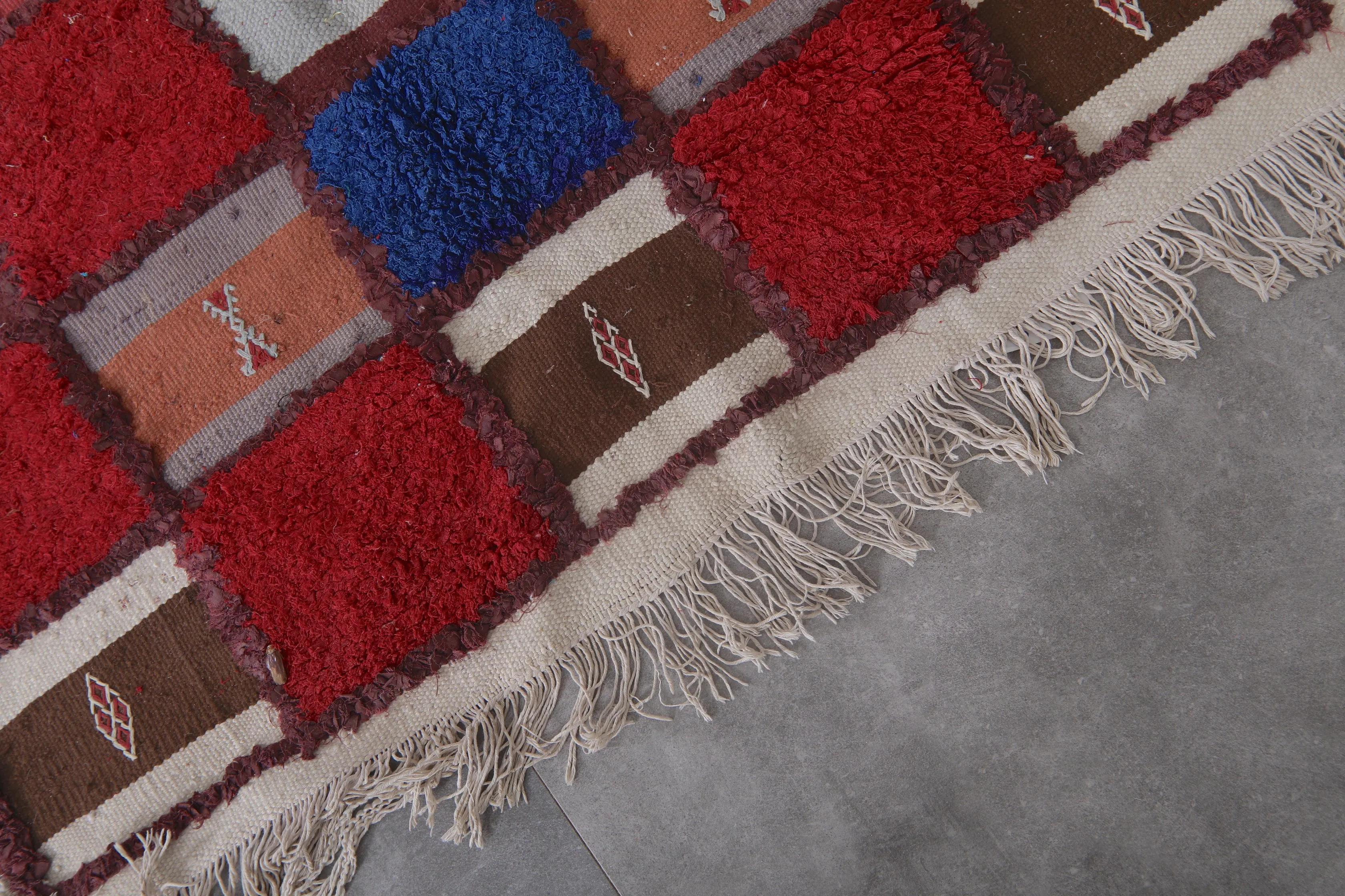 Colorful Berber Rug – 3.4 x 5.9 ft | Vibrant Patchwork Design