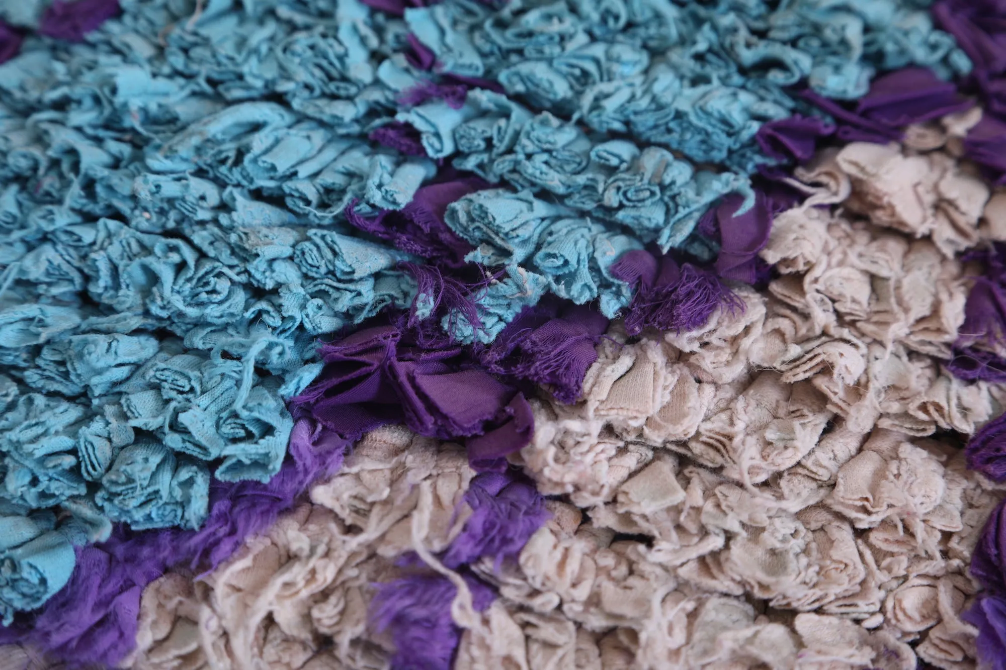 Colorful Boucherouite Rug – 3.2 x 6.7 Feet