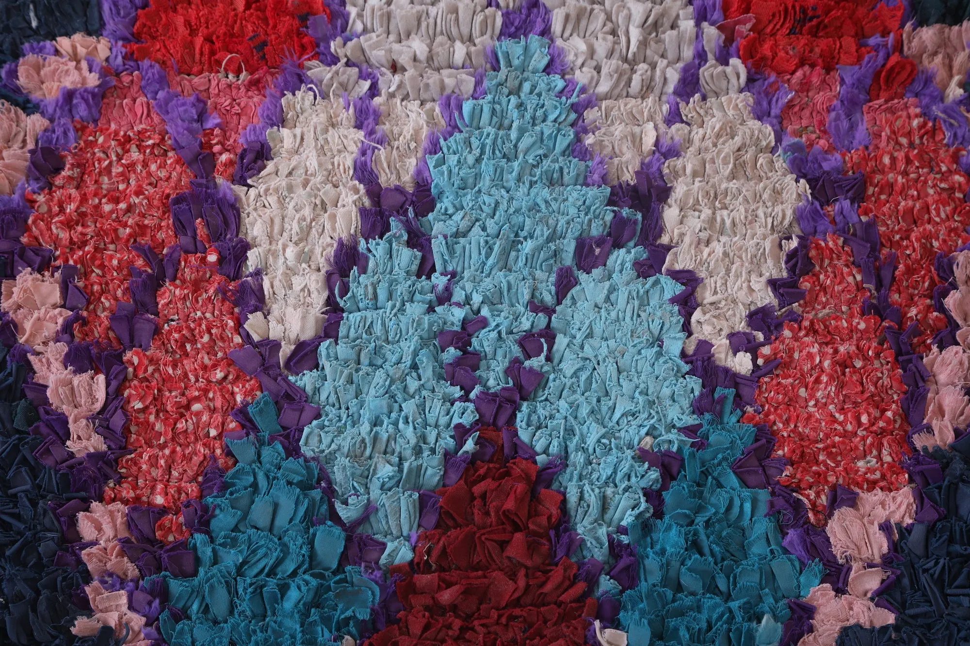 Colorful Boucherouite Rug – 3.2 x 6.7 Feet