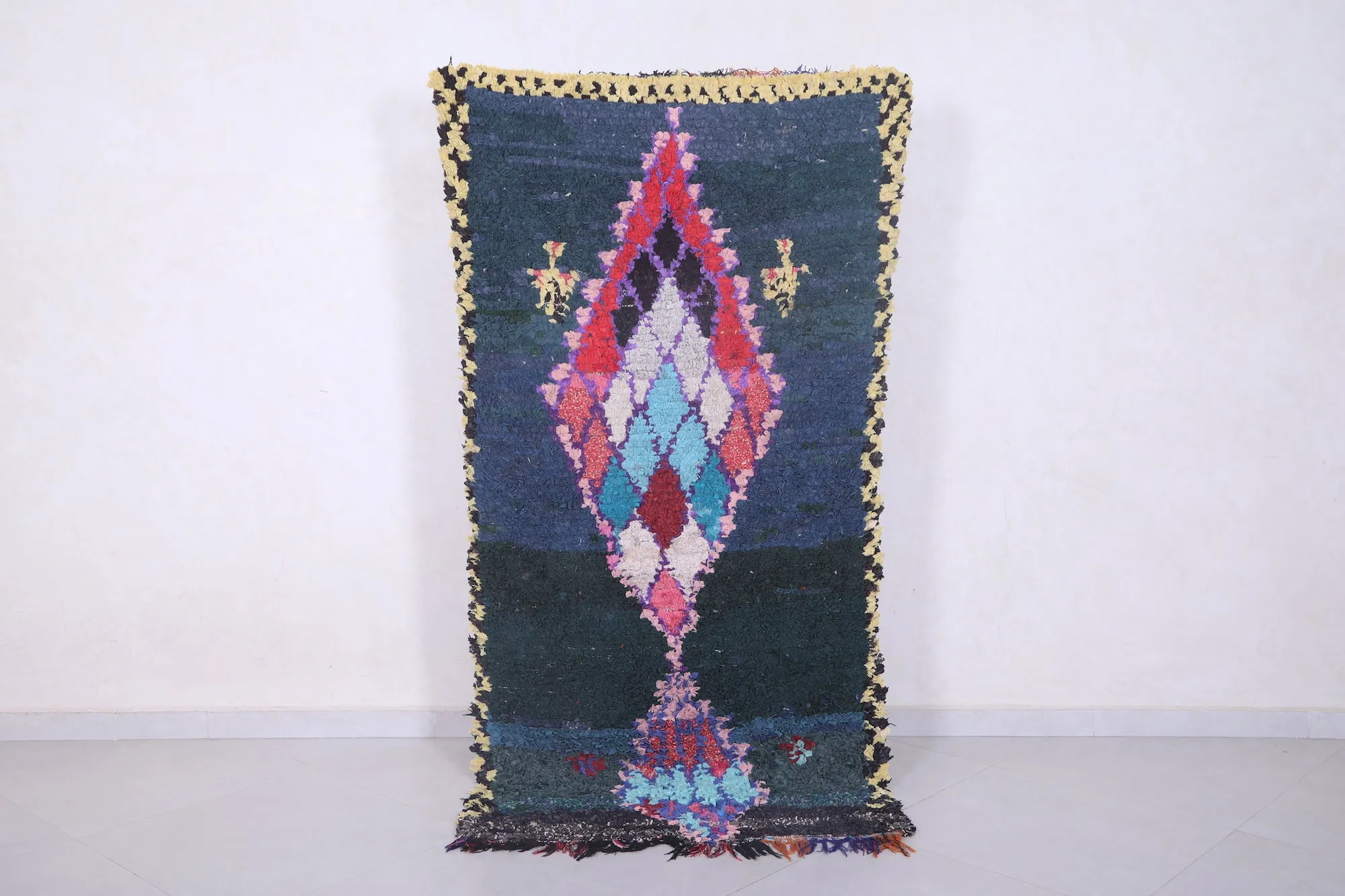 Colorful Boucherouite Rug – 3.2 x 6.7 Feet