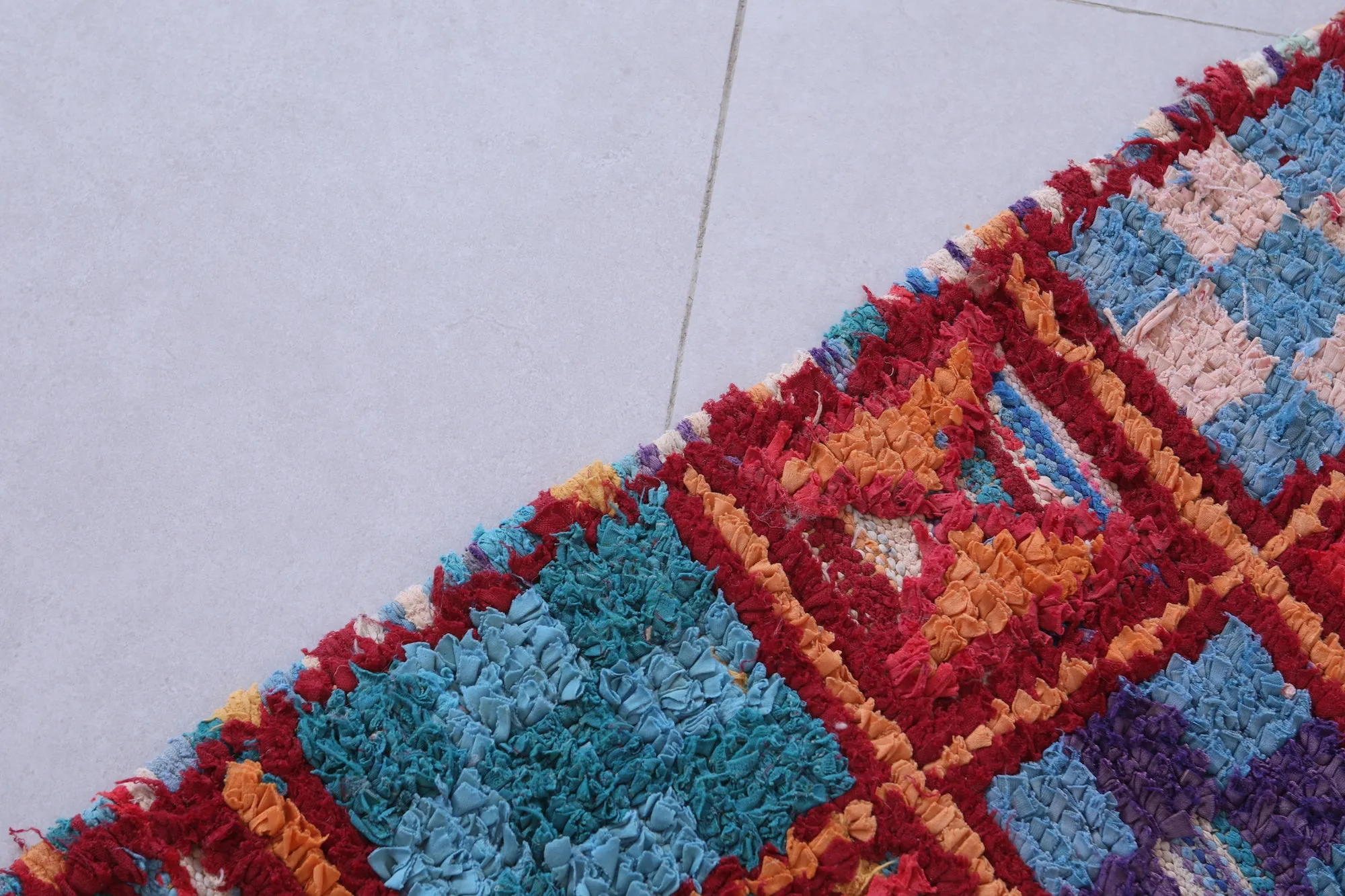Colorful Handmade Moroccan Berber Rug - 4.4 X 6.3 Feet