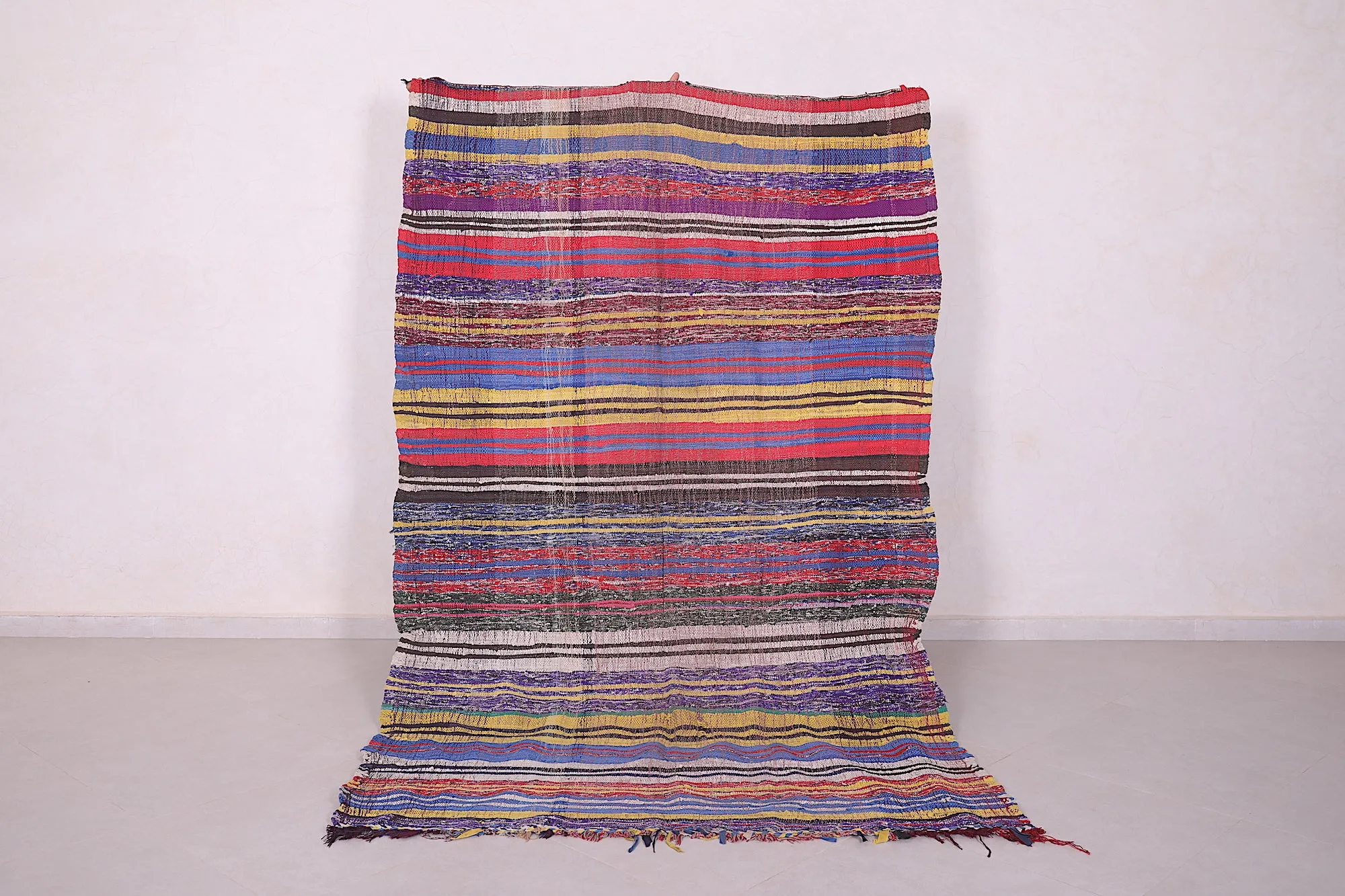 Colorful Moroccan kilim rug - 5.2 FT X 8.3 FT - Large berber carpet