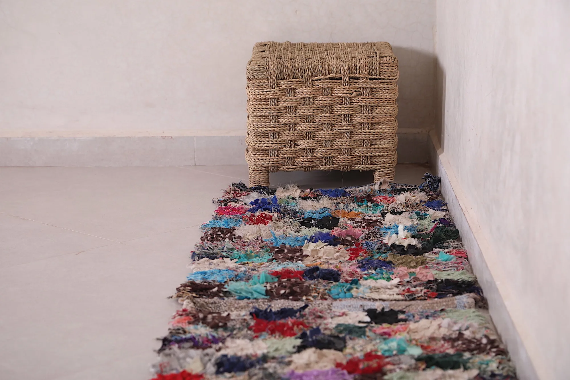 Colorful Runner Boucherouite Rug - 1.6 x 6.5 Feet