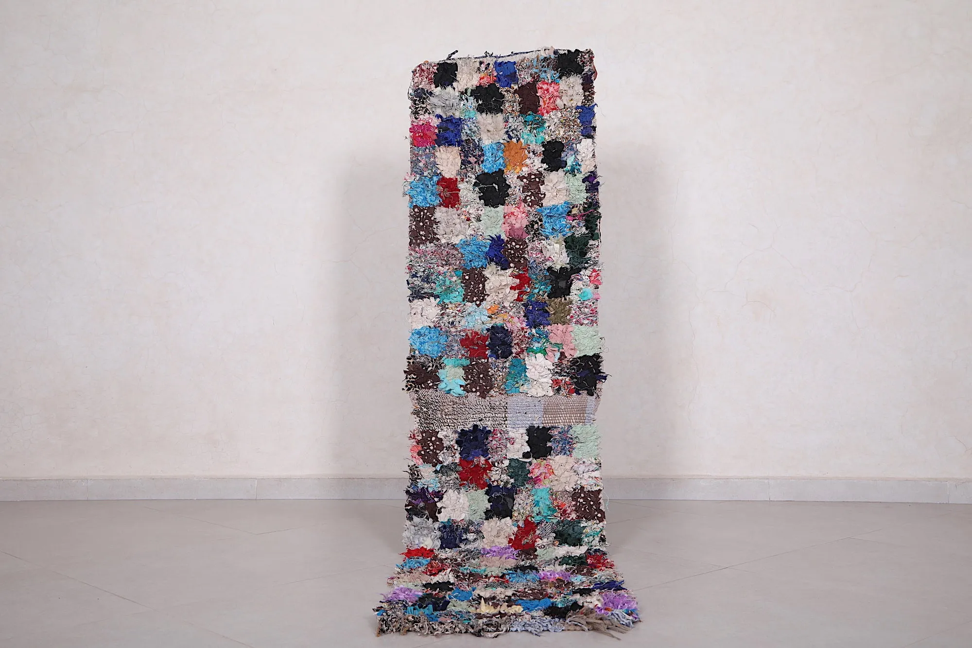Colorful Runner Boucherouite Rug - 1.6 x 6.5 Feet