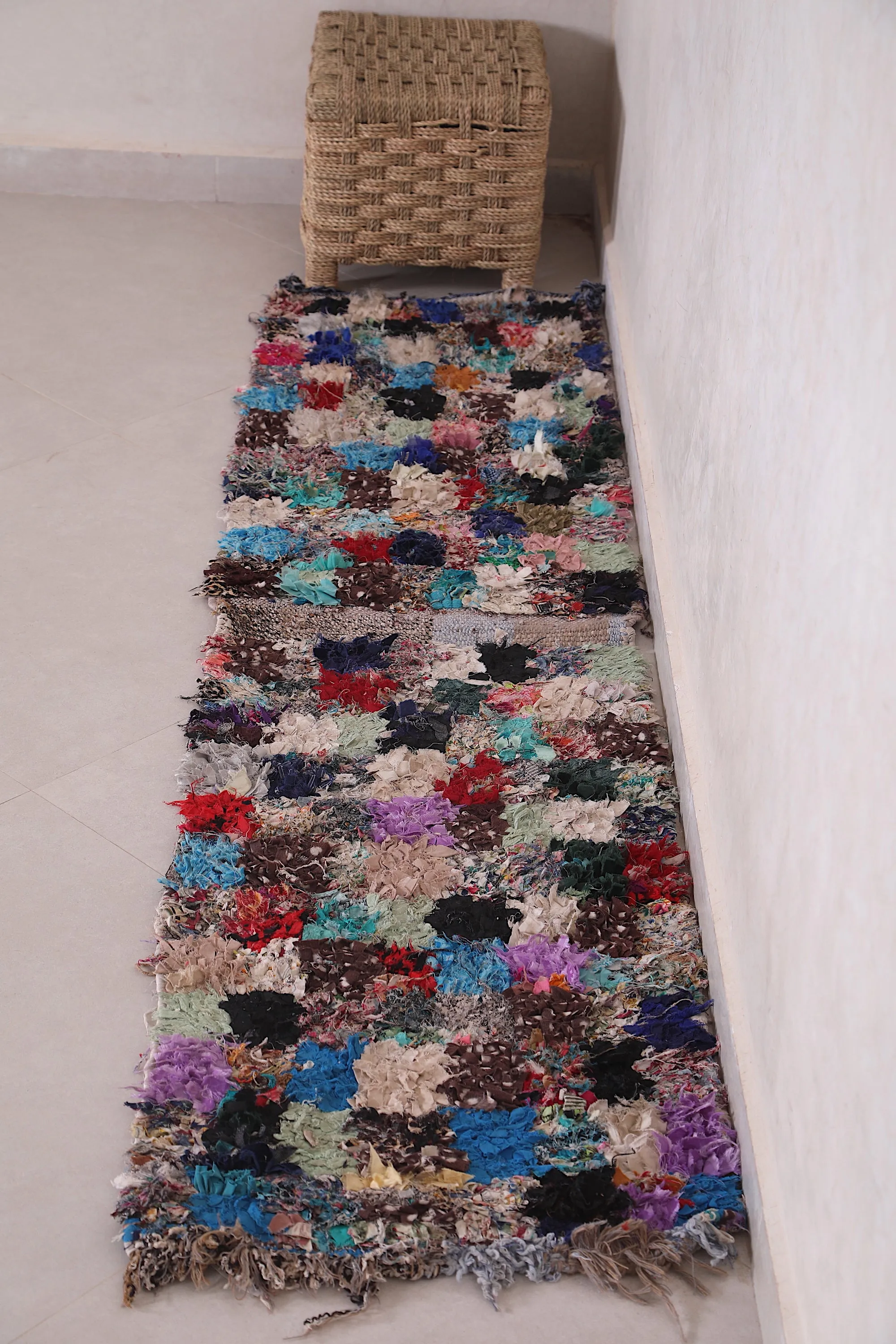 Colorful Runner Boucherouite Rug - 1.6 x 6.5 Feet