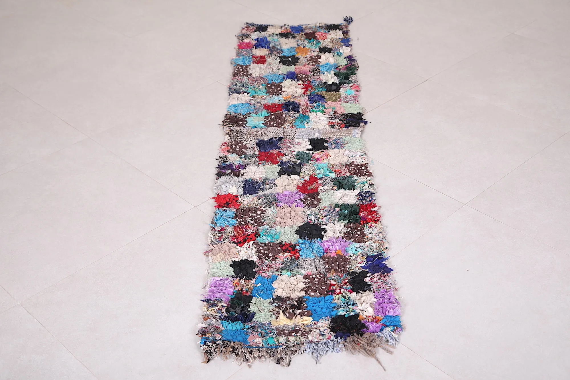 Colorful Runner Boucherouite Rug - 1.6 x 6.5 Feet