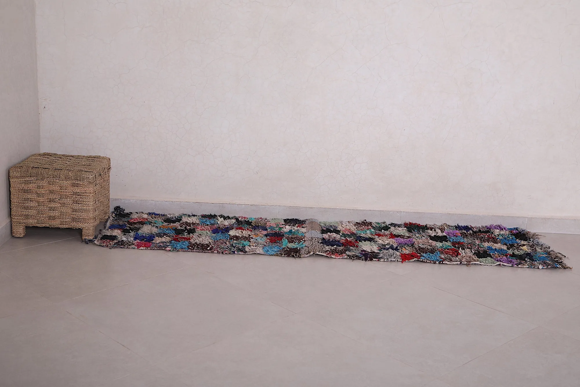 Colorful Runner Boucherouite Rug - 1.6 x 6.5 Feet