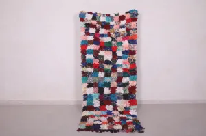 Colorful Runner Boucherouite Rug 3 x 7.6 Feet - Handcrafted Art