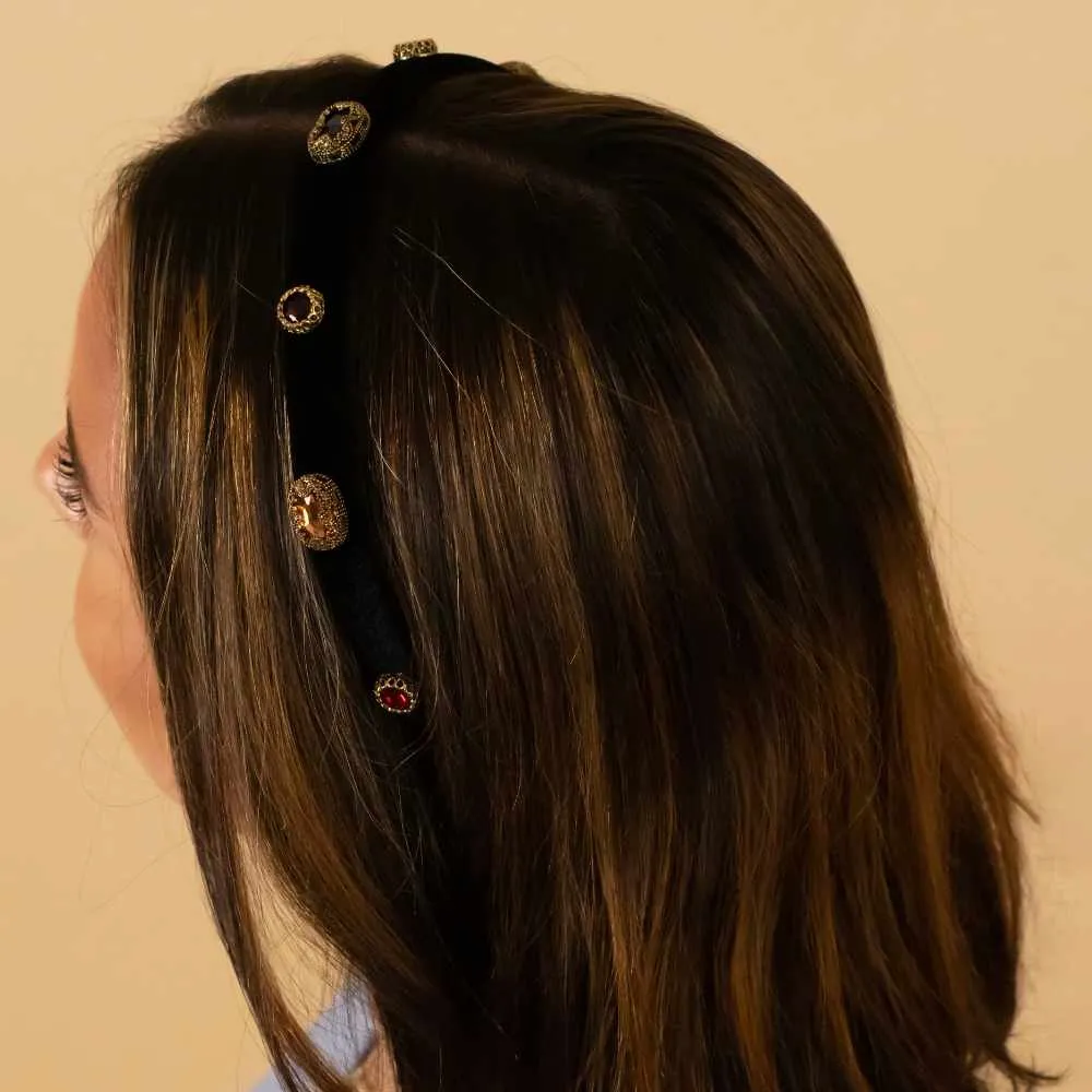 Crystal Velvet Baroque Headband