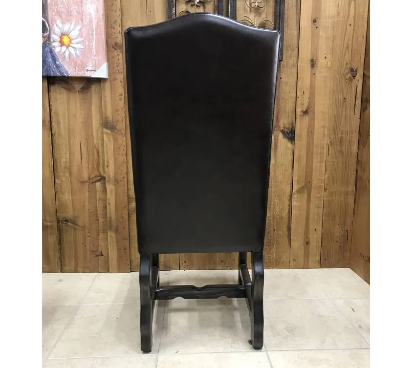 Custom Leather Dining Chair in Hunter Chocolate