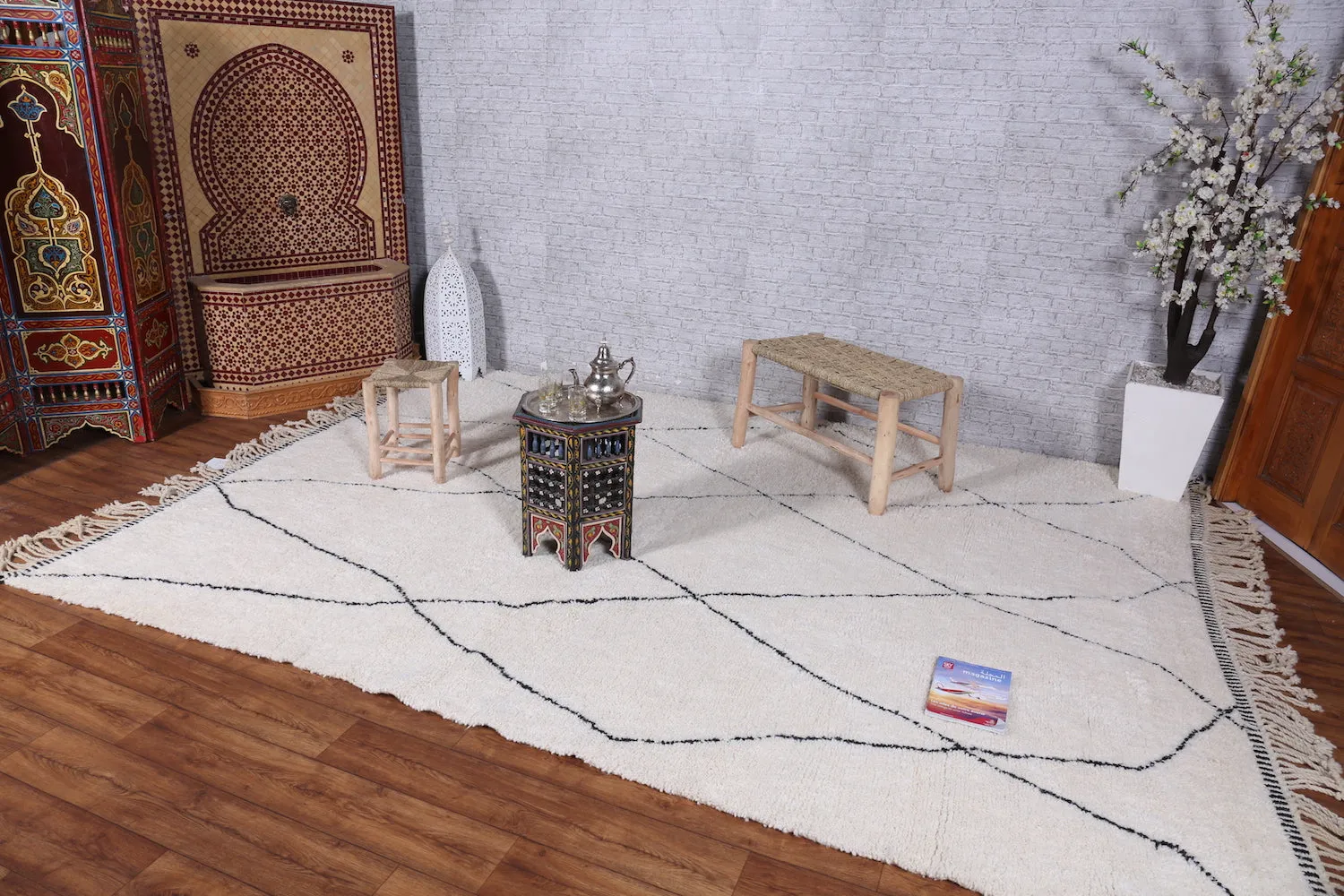 Custom Moroccan rug - beni ourain wool carpet