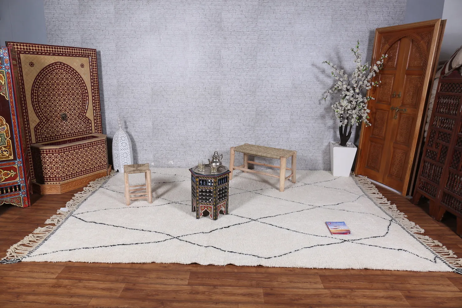 Custom Moroccan rug - beni ourain wool carpet