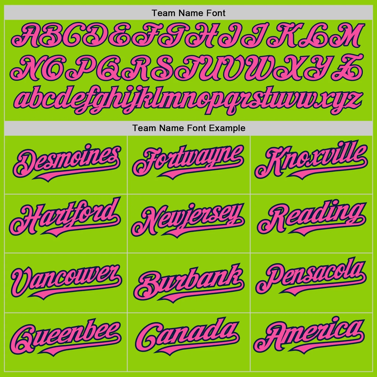 Custom Neon Green Pink-Navy Pinstripe Authentic Split Fashion Baseball Jersey