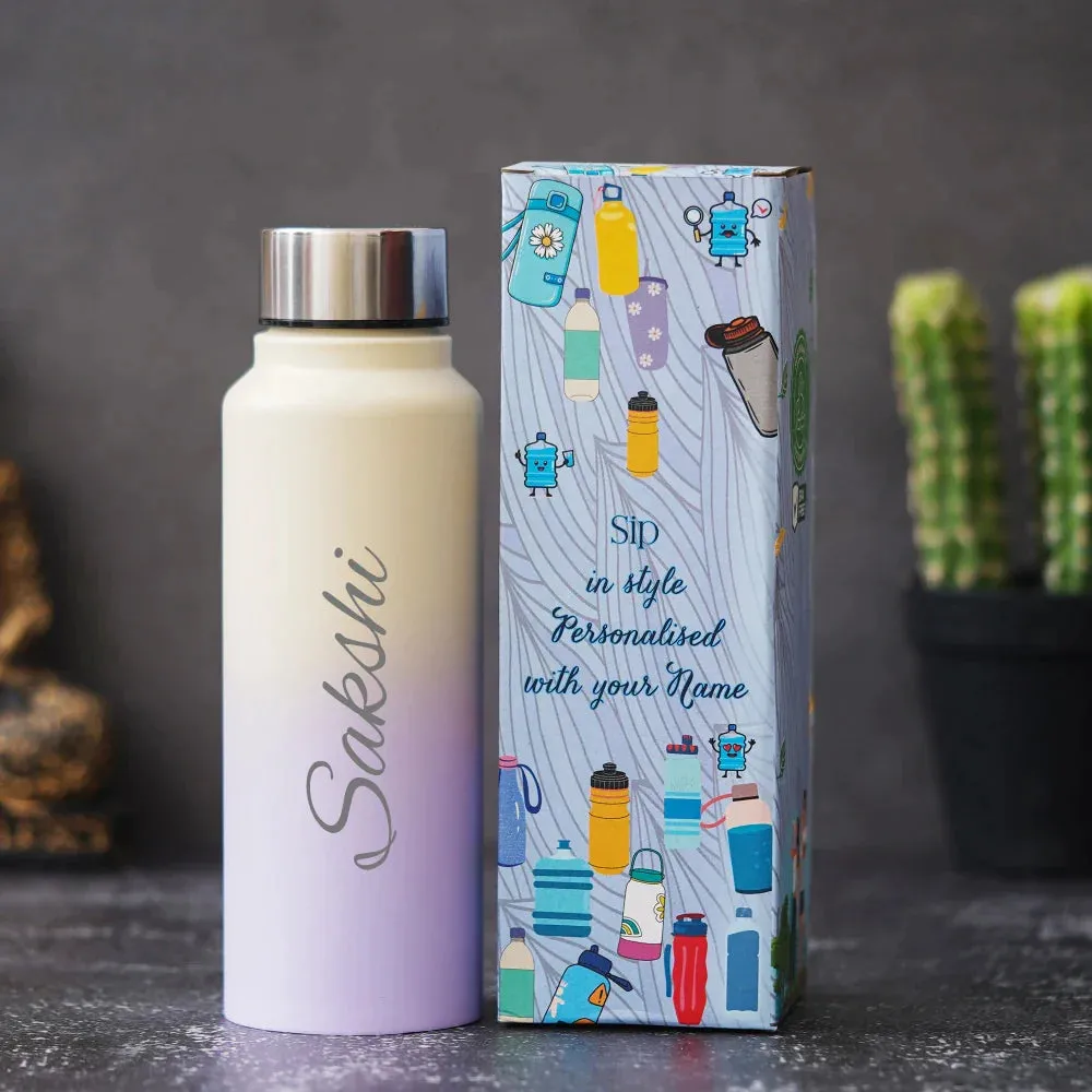 Customized Best Vegan Leather Combo with Water Bottle - Tan