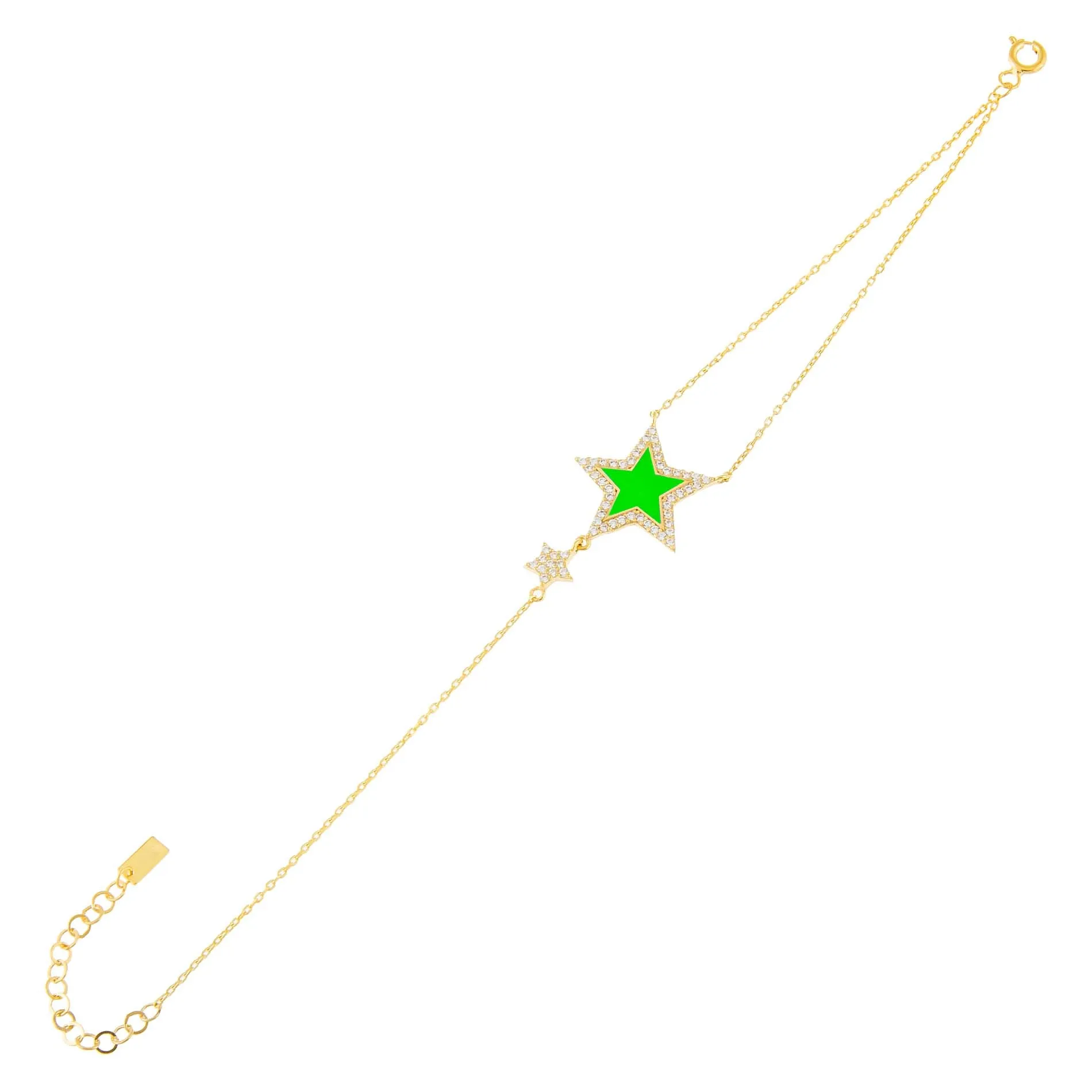 CZ Neon Star Bracelet