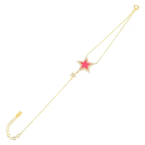 CZ Neon Star Bracelet