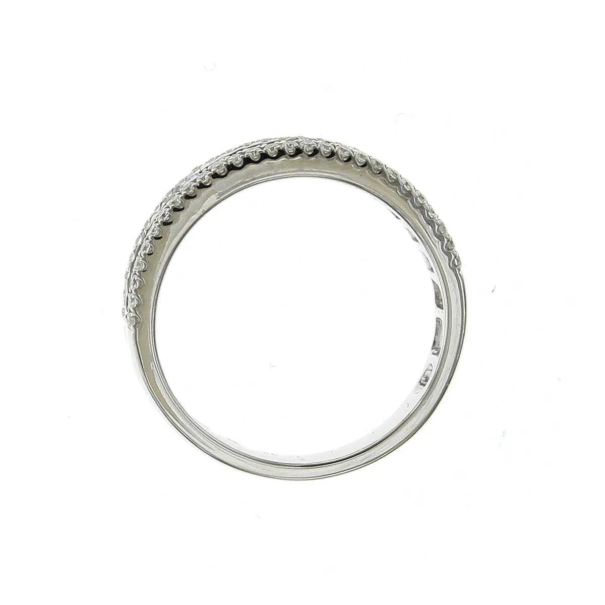 Diamond and Baguette-cut Blue Sapphire Band Ring