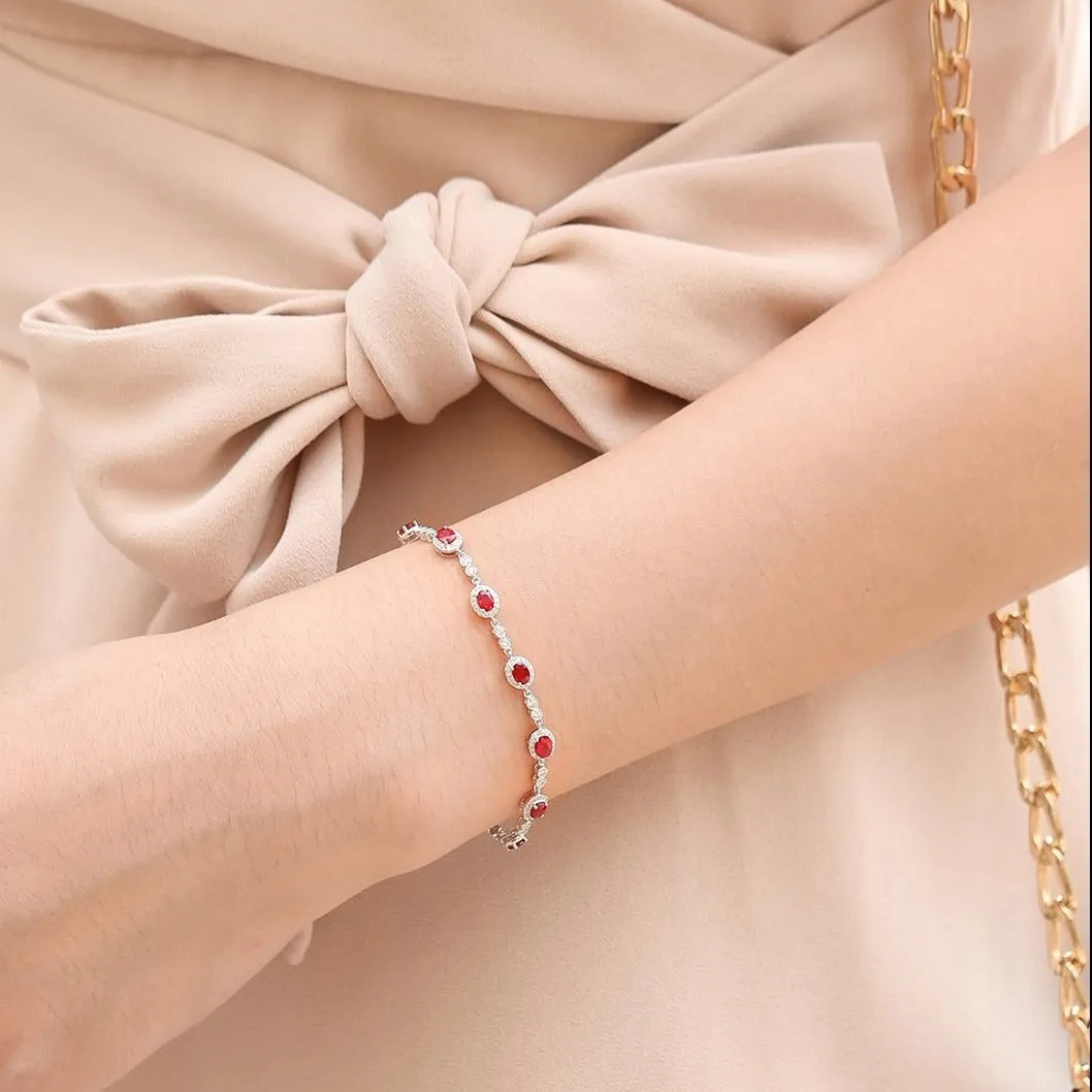 Diamond and Ruby Bracelet
