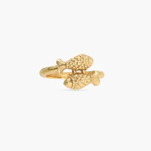 Double Fish Classic Finger Ring