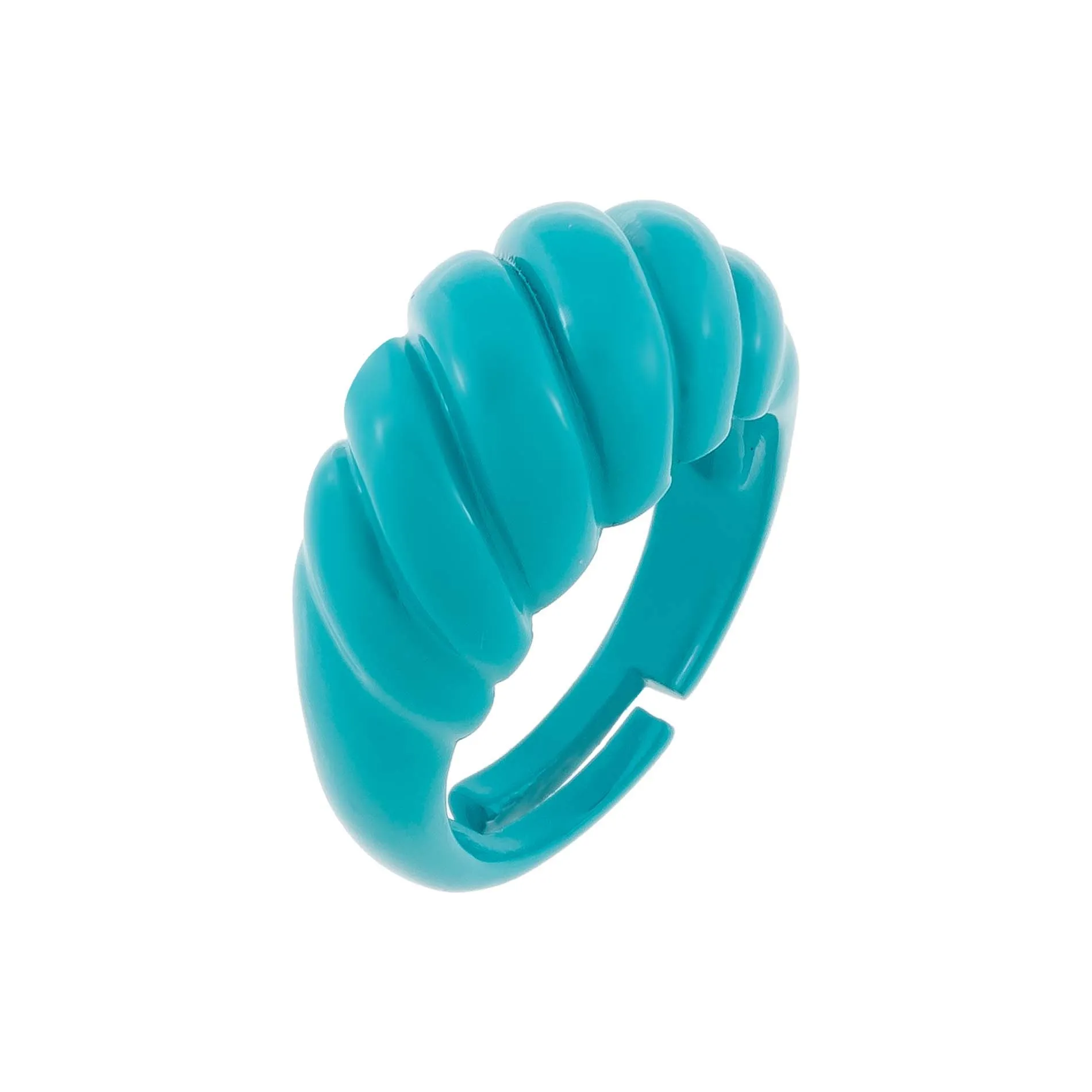 Enamel Braided Dome Ring