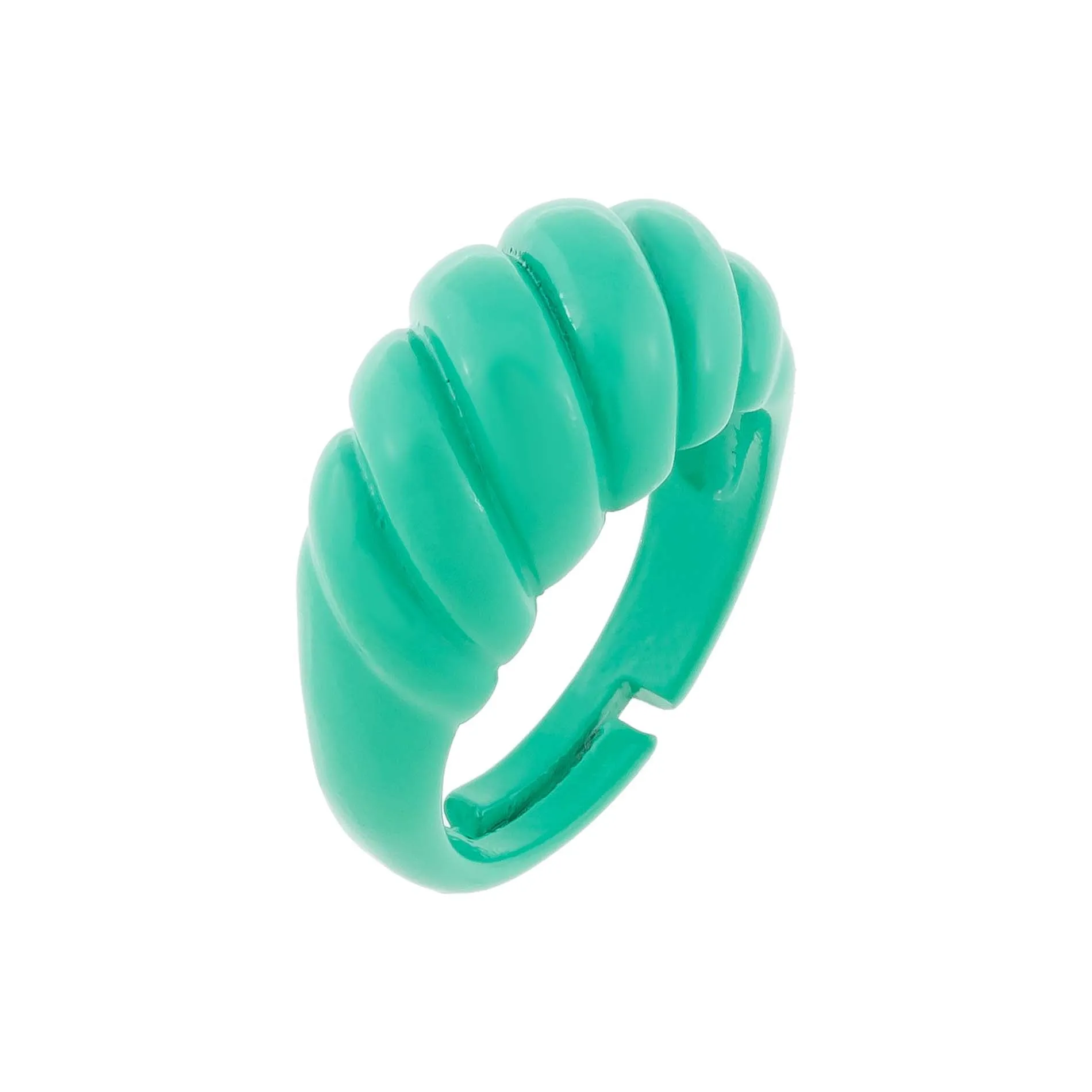 Enamel Braided Dome Ring