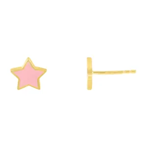 Enamel Star Stud Earring