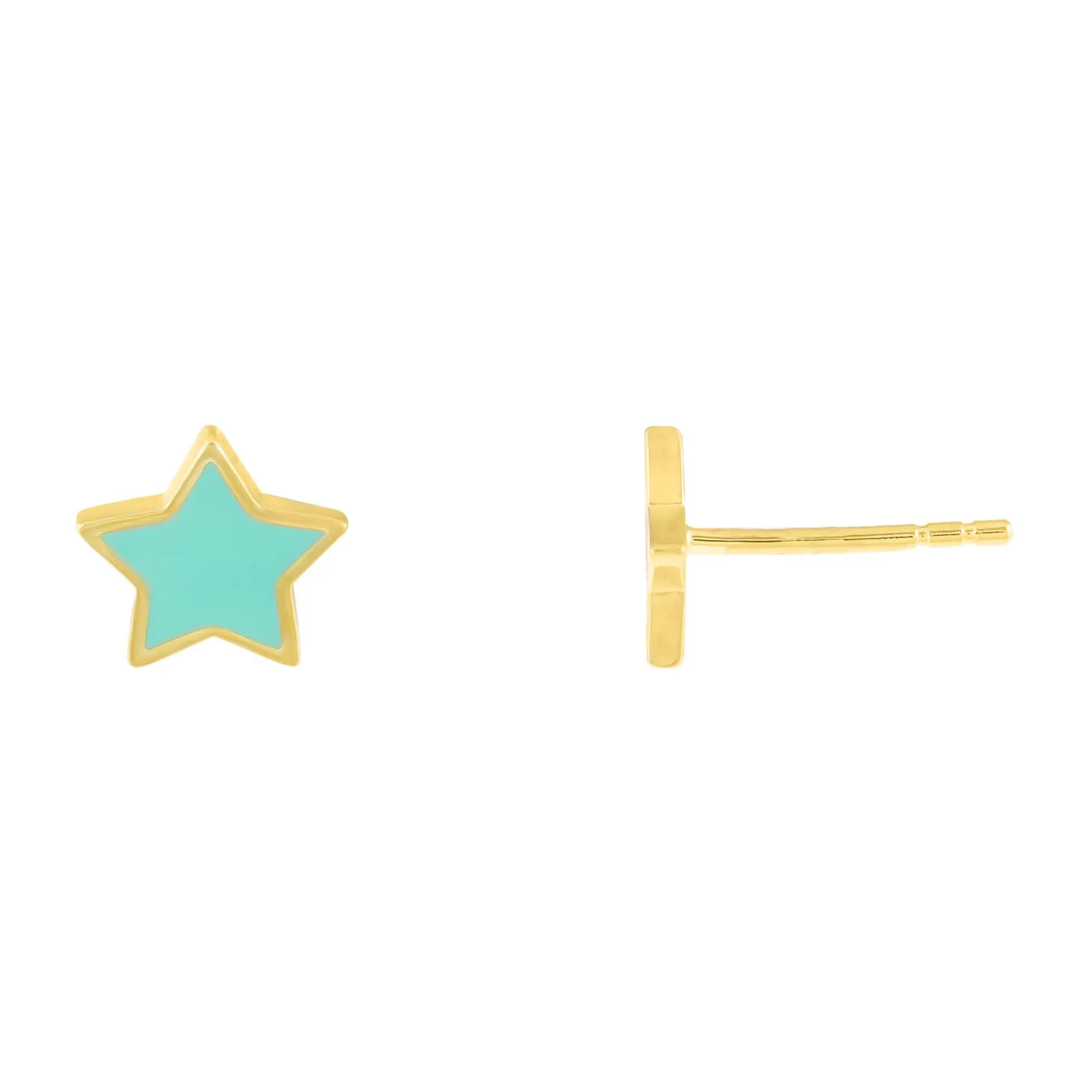 Enamel Star Stud Earring