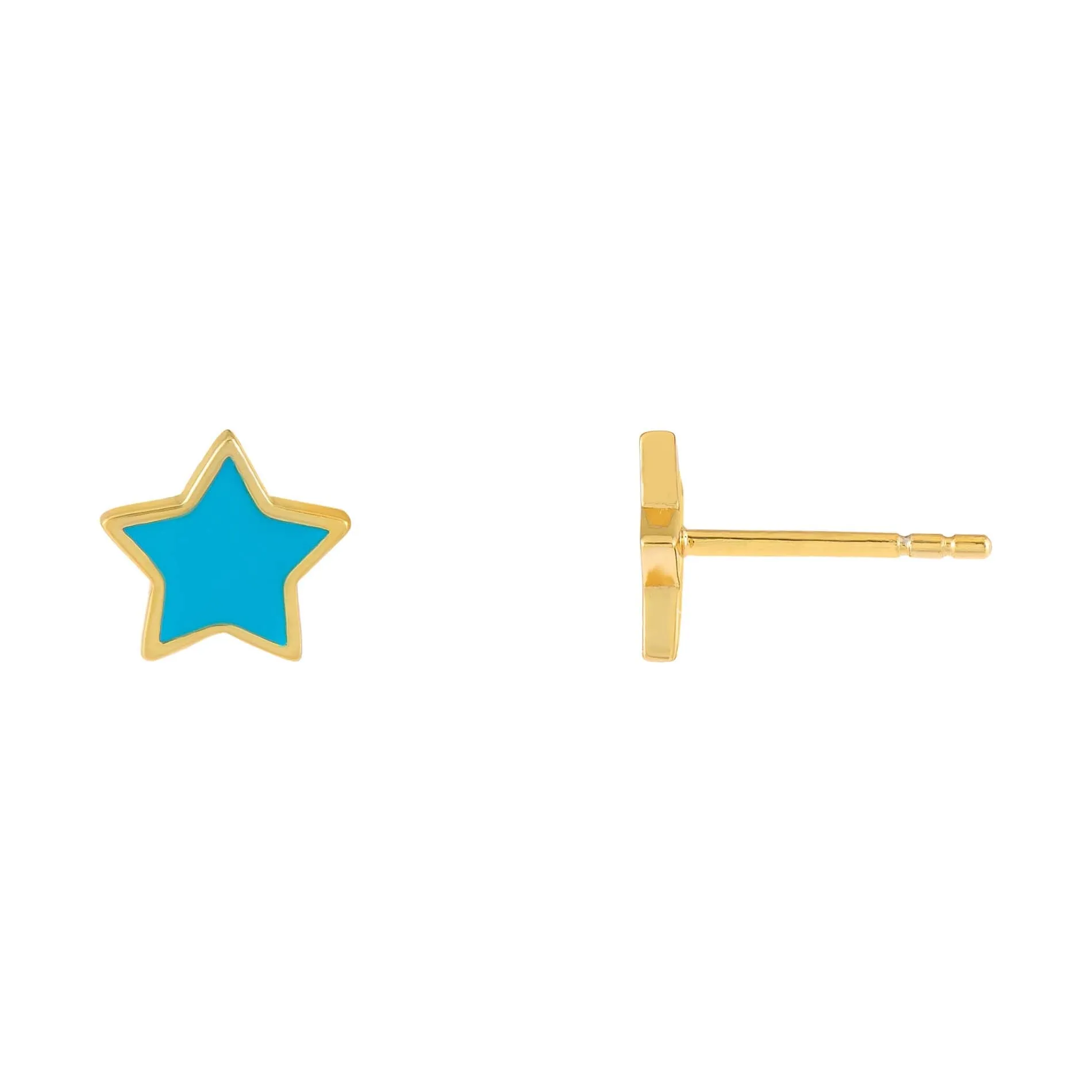 Enamel Star Stud Earring