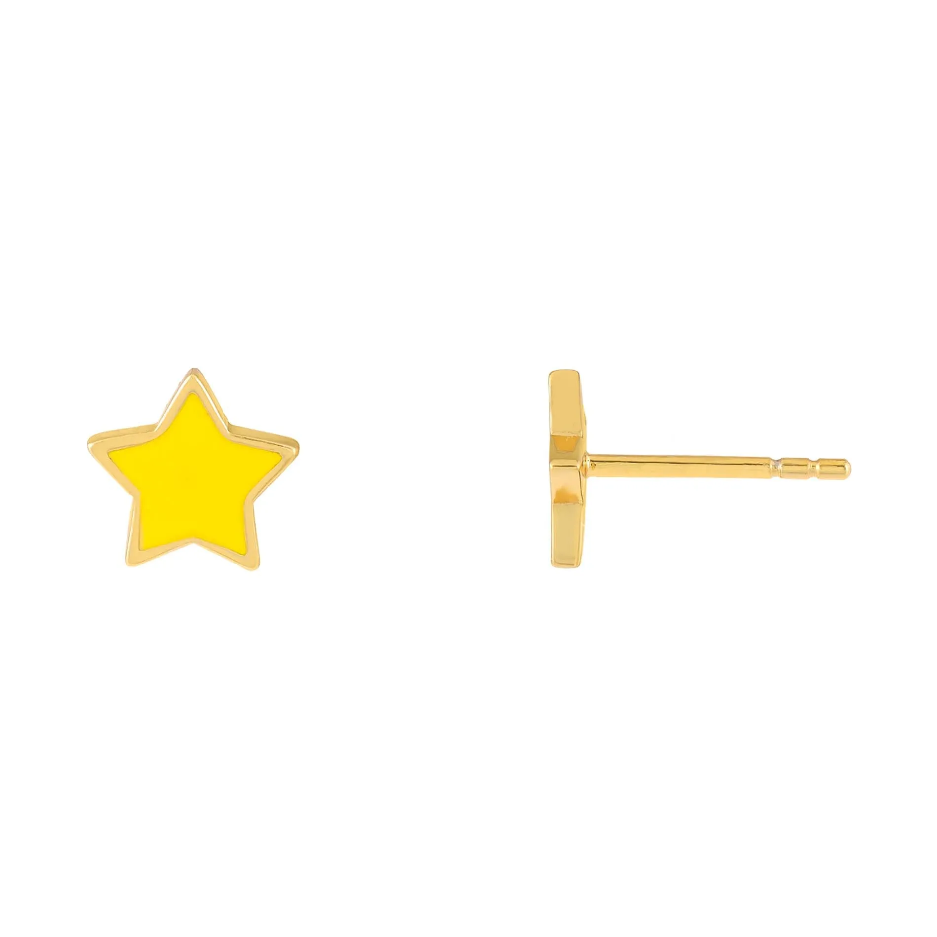 Enamel Star Stud Earring