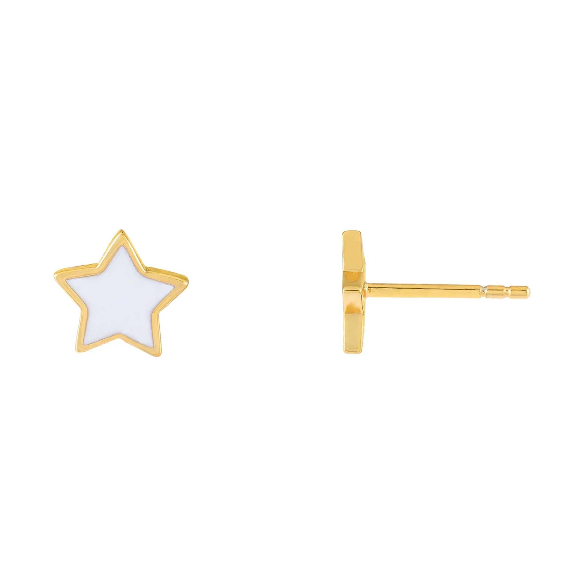 Enamel Star Stud Earring